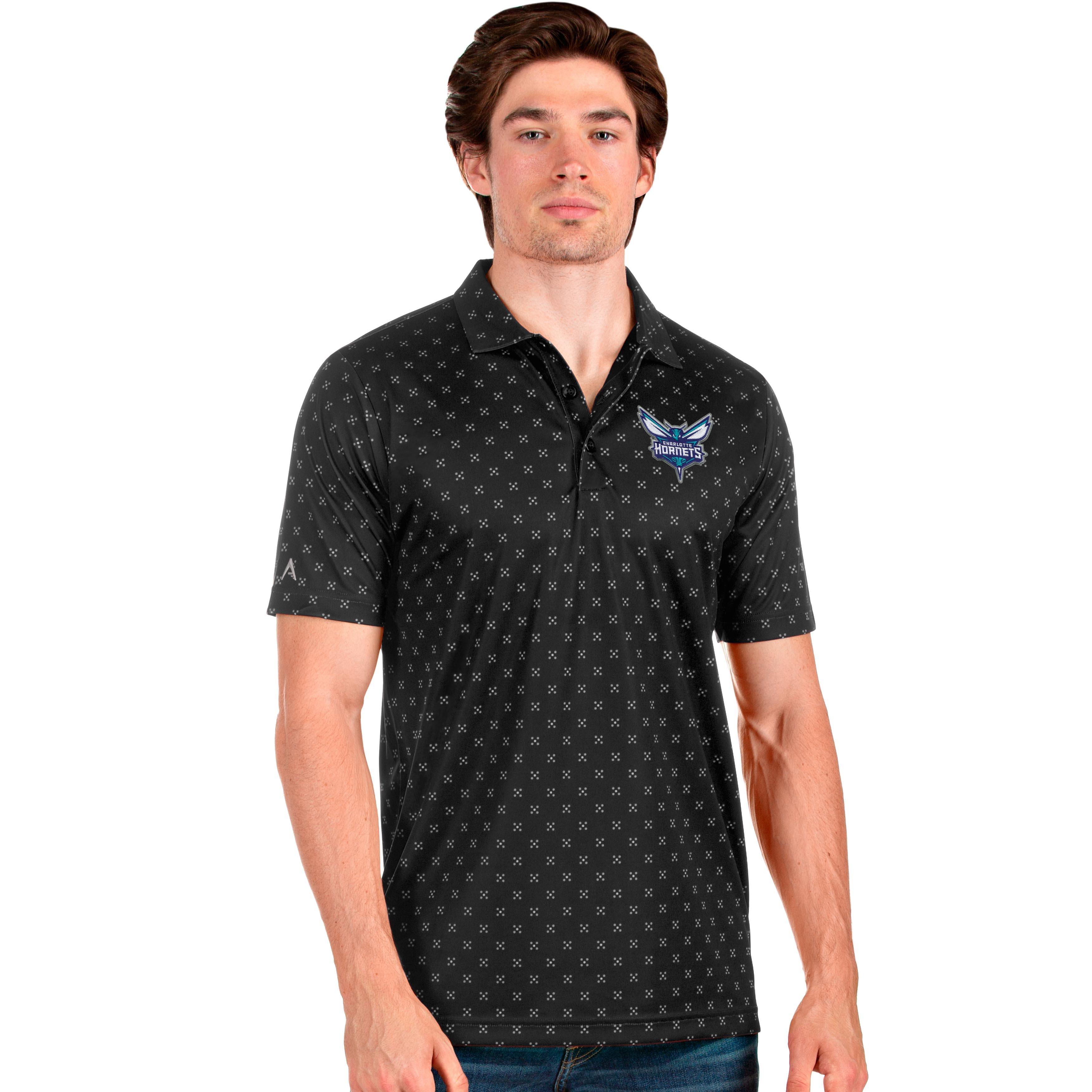 Antigua Men's Charlotte Hornets Spark Polo